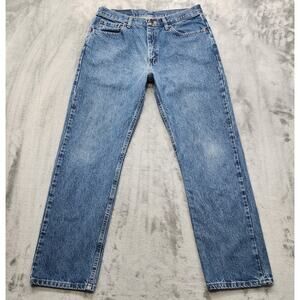 Wrangler Jeans Mens 33X30 Blue Workwear Regular Fit Straight Leg Stretch Denim